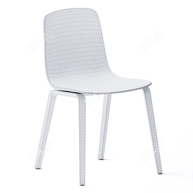 Stylish Wooden Chair: Aavo 3D model image 3