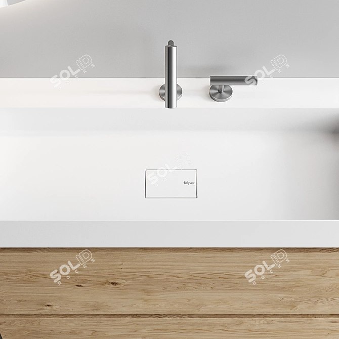 Falper Pure Vanity Unit Set 2: Sleek Elegance for Your Bathroom 3D model image 3