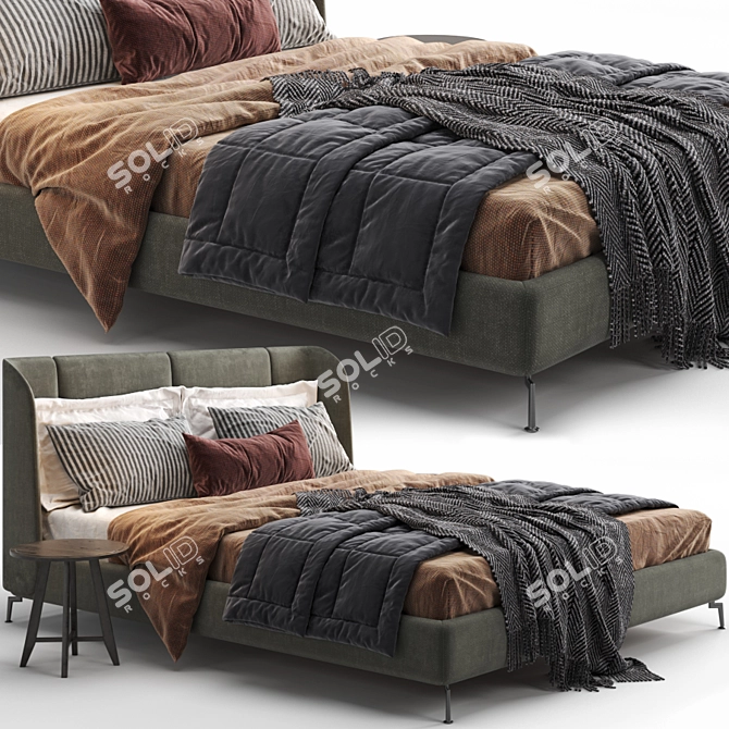Ikea Tufjord Upholstered: Modern Elegance for Your Bedroom 3D model image 6