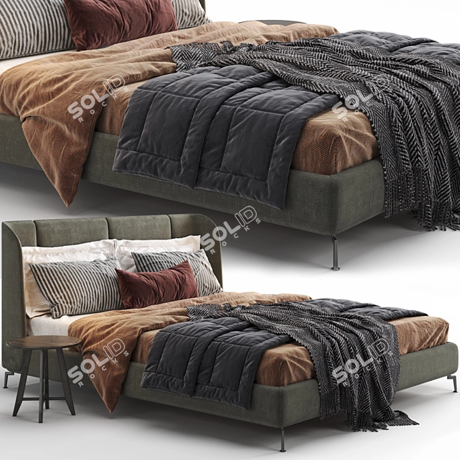 Ikea Tufjord Upholstered: Modern Elegance for Your Bedroom 3D model image 17