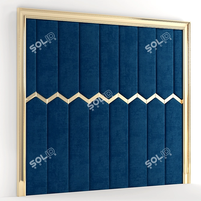 Elegant Wall Panel Design 3D model image 1