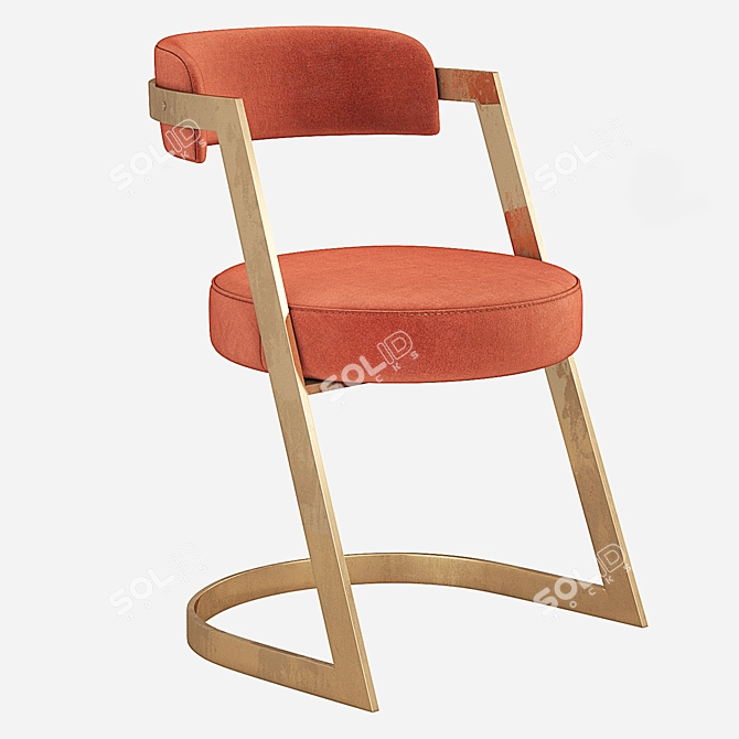 Elegant Kelly Wearstler Studio Dining Chair 3D model image 1