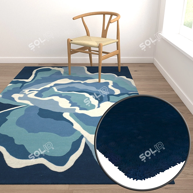 Luxury Rug Set: High-Quality Carpets 3D model image 5