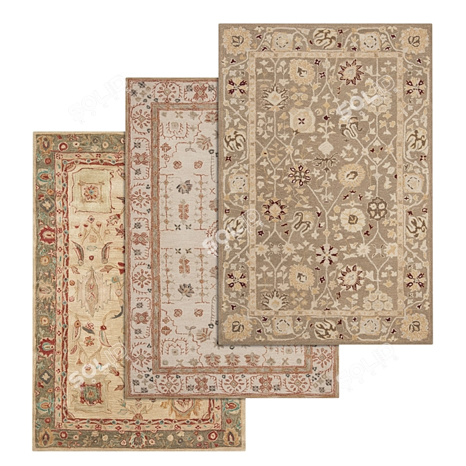 High-Quality Carpet Set 3D model image 1