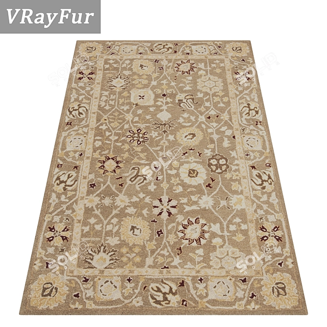 High-Quality Carpet Set 3D model image 2