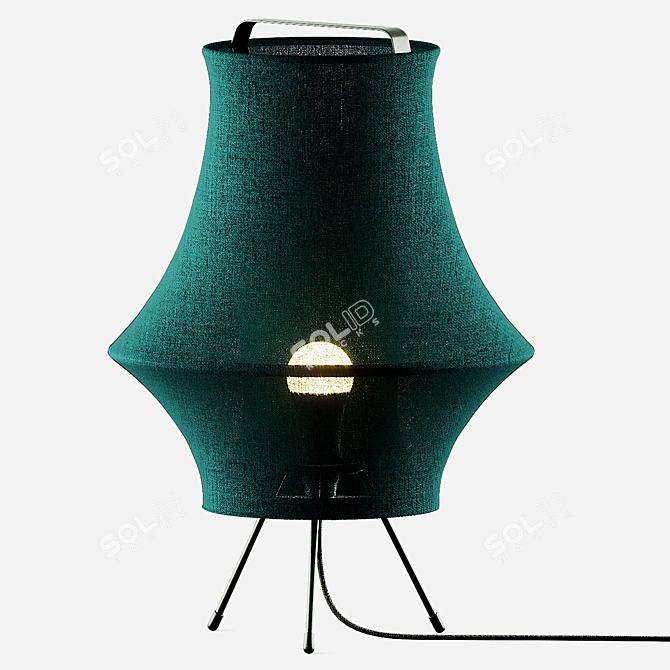 Turquoise Table Lamp - FYXNÄS 3D model image 1