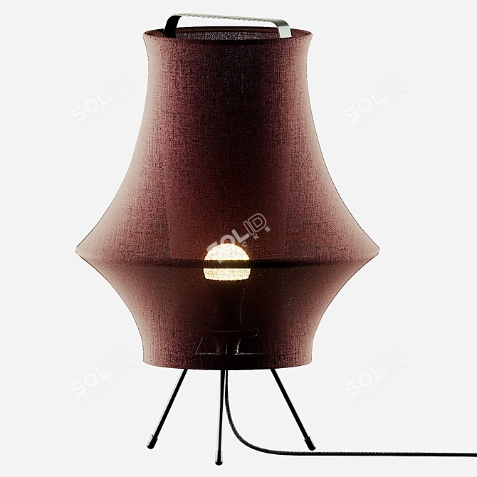 Turquoise Table Lamp - FYXNÄS 3D model image 2