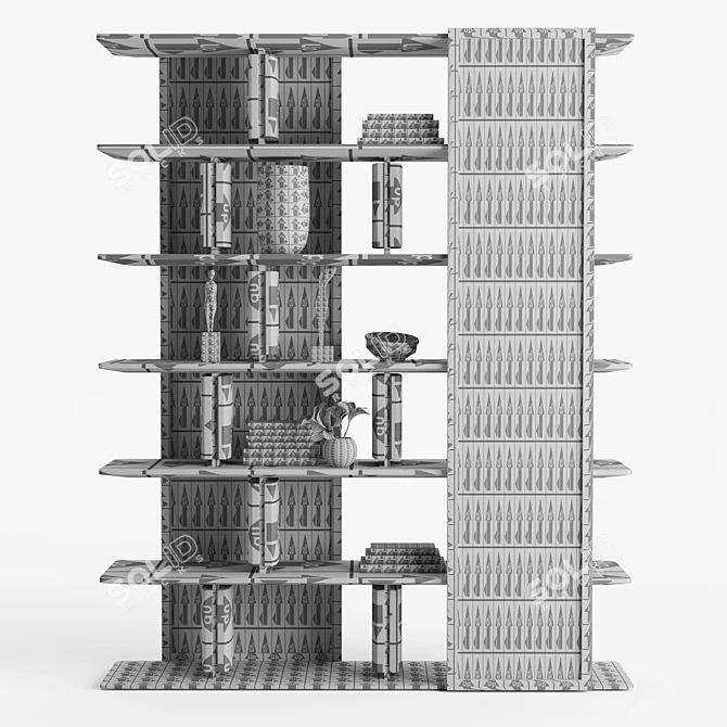 Modern Maxima Bookcase: Versatile Storage Solution 3D model image 4