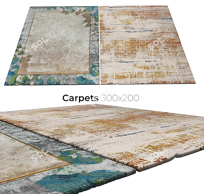 Stylish Interior Carpets 3D model image 1