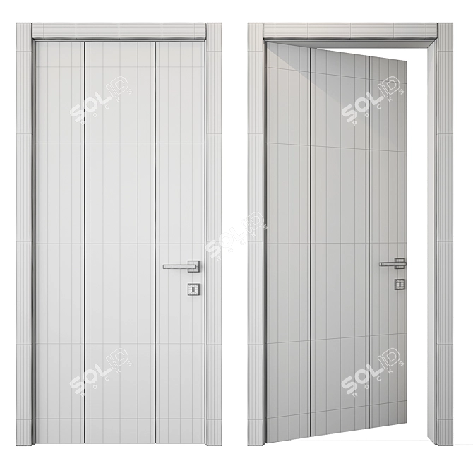 Elegant 3DMax Modern Door 3D model image 2