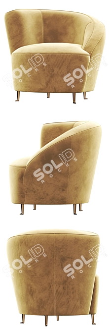 Sleek Eichholtz Khan Armchair 3D model image 3