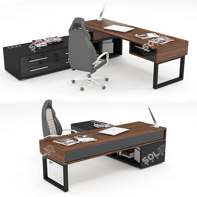ERSA Office Table - Stylish and Spacious 3D model image 1