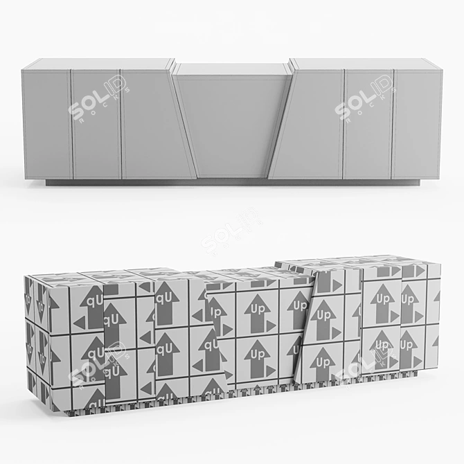 Horo 2015: Stylish Sideboard 3D model image 3