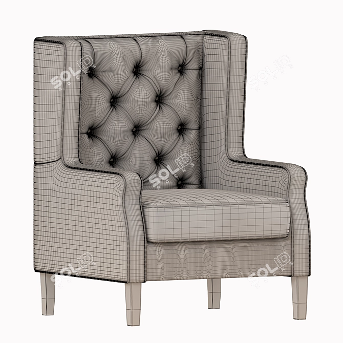 Elegant Madison Park Lounge Chair 3D model image 4