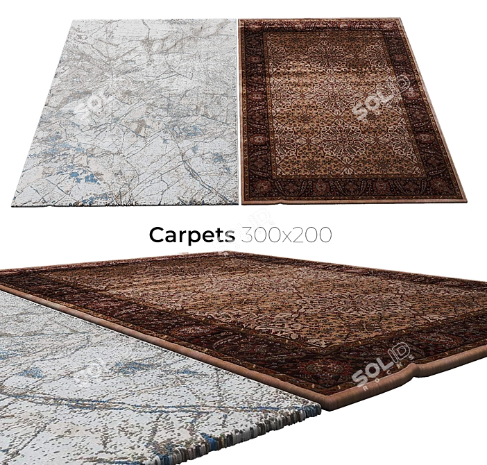 Stylish Interior Carpets 3D model image 1