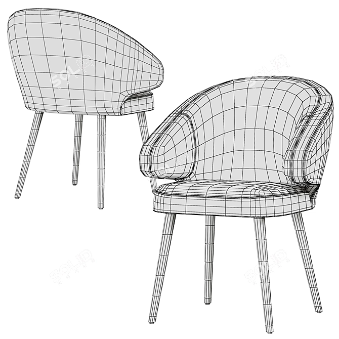Modern Deephouse Bilbao Chair 3D model image 5