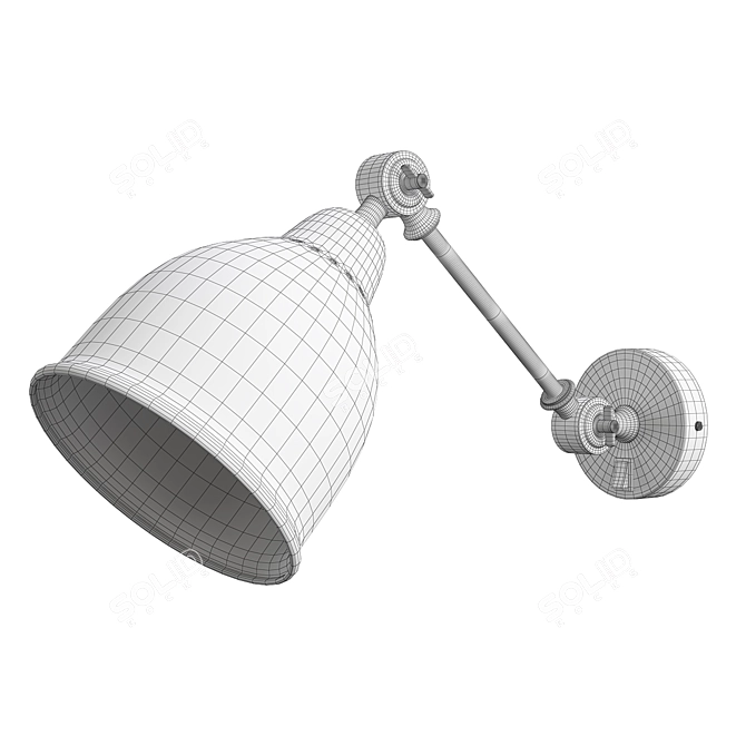 Elegant Braccio Art Lamp 3D model image 2