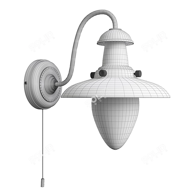 Nautical Fisherman Art Lamp 3D model image 2