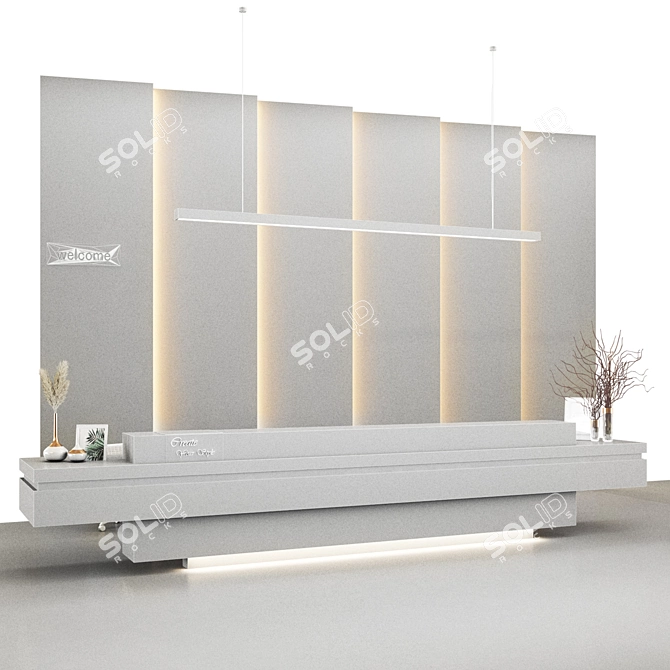 Modern Reception Desk: Stylish and Functional 3D model image 4