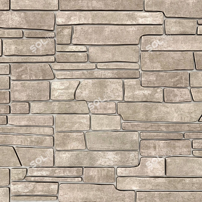 Wall Stone Clinker Panel - Versatile and High-Quality! 3D model image 4