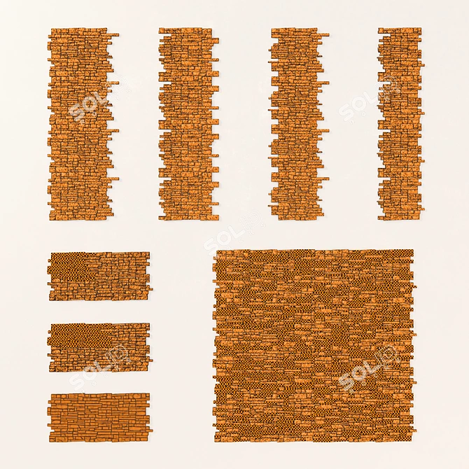 Wall Stone Clinker Panel - Versatile and High-Quality! 3D model image 5