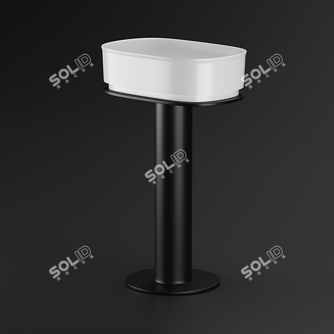 Agape Immersion Washbasin & Column 3D model image 1