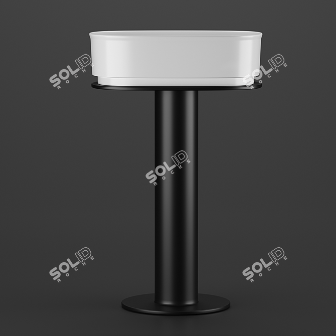 Agape Immersion Washbasin & Column 3D model image 2