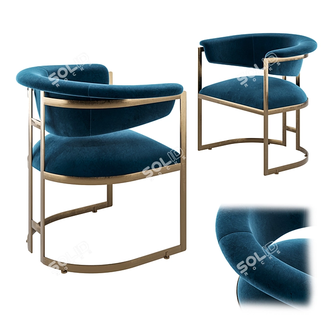 Anouka Hamilton Conte Chair: Elegant and Comfortable 3D model image 2