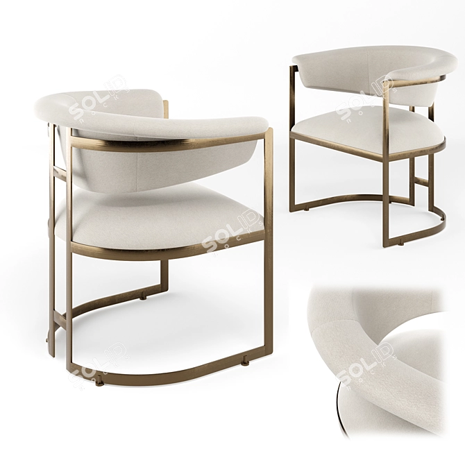 Anouka Hamilton Conte Chair: Elegant and Comfortable 3D model image 3
