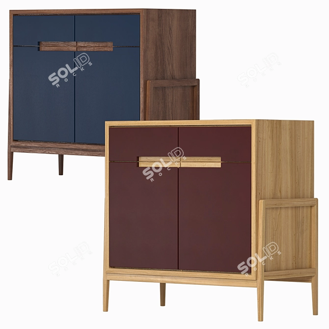 Compact COMO Chest of Drawers, 80x40x78 cm 3D model image 2
