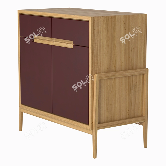 Compact COMO Chest of Drawers, 80x40x78 cm 3D model image 3