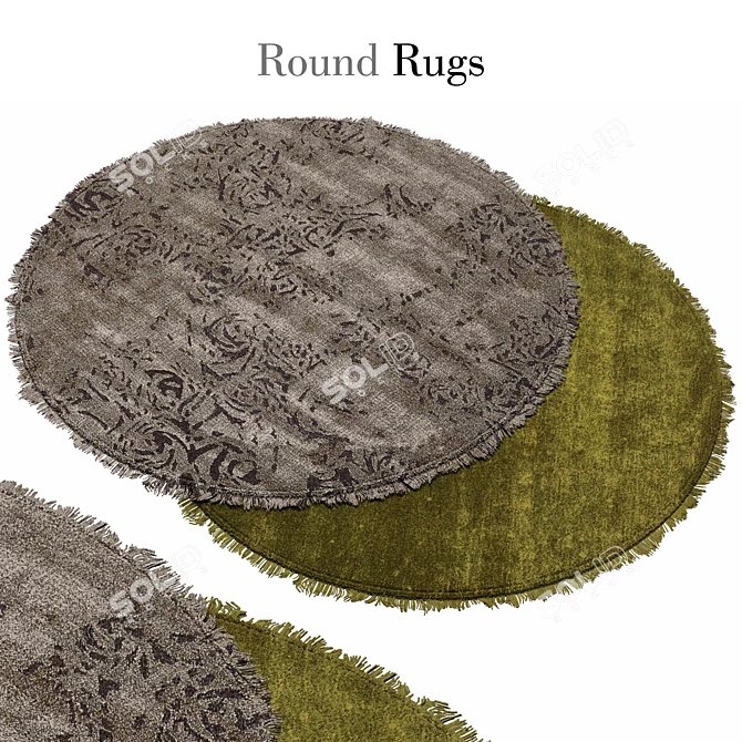 Round Rugs Collection: Versatile and Stylish 3D model image 1