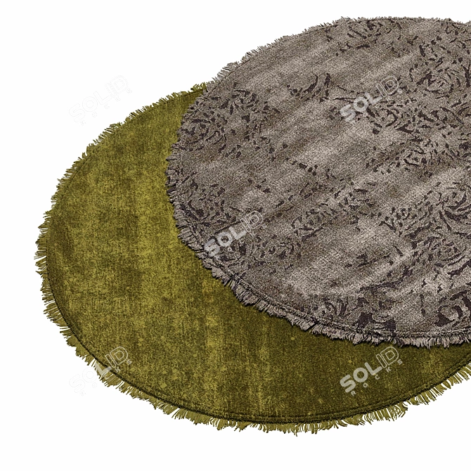 Round Rugs Collection: Versatile and Stylish 3D model image 2