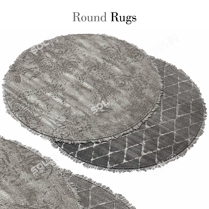 Round Rugs: Versatile Home Decor 3D model image 1