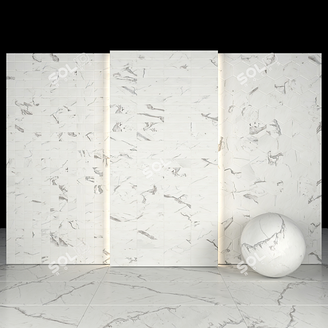 8 Texture Armonia Marble Slabs 3D model image 3