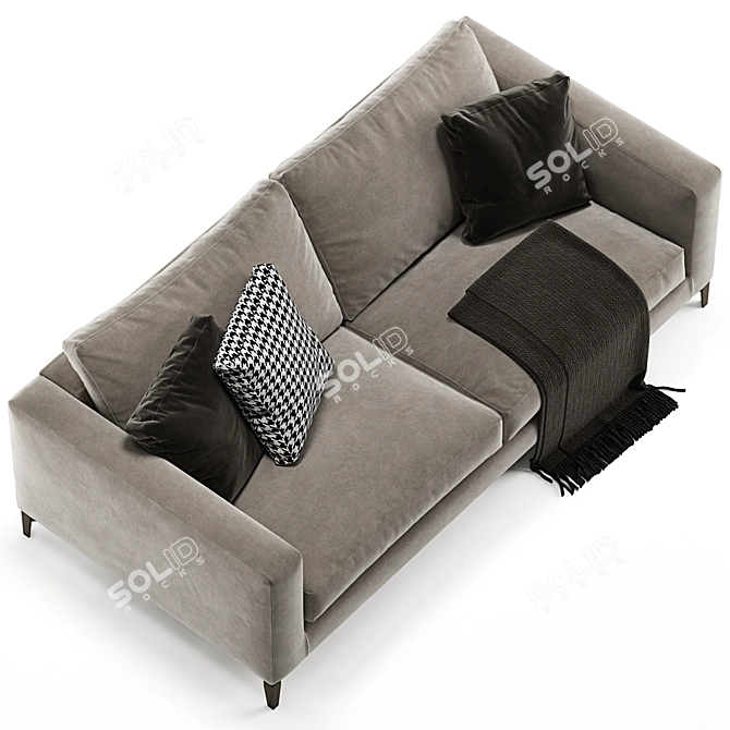 Elegant Minotti Andersen 2-Seater Sofa 3D model image 3