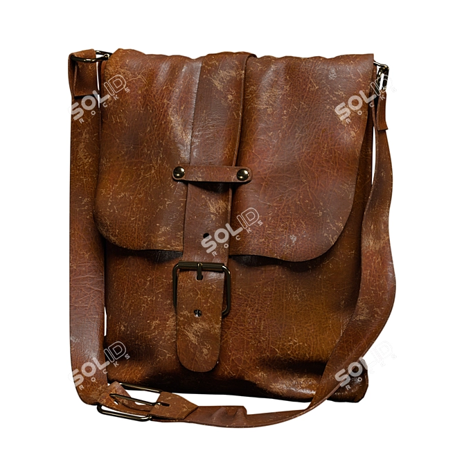 Elegance in Leather: Corona Bag 3D model image 1