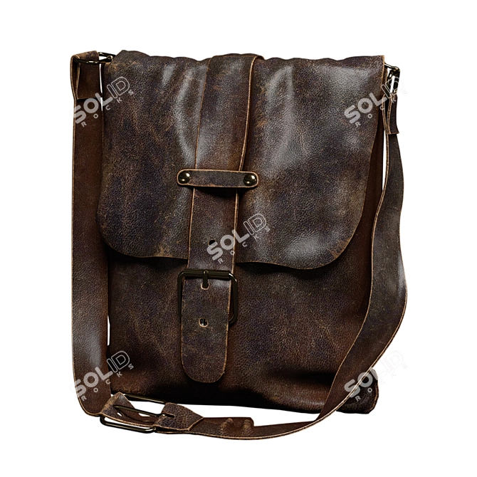 Elegance in Leather: Corona Bag 3D model image 2