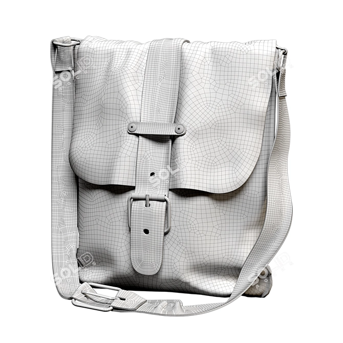 Elegance in Leather: Corona Bag 3D model image 3