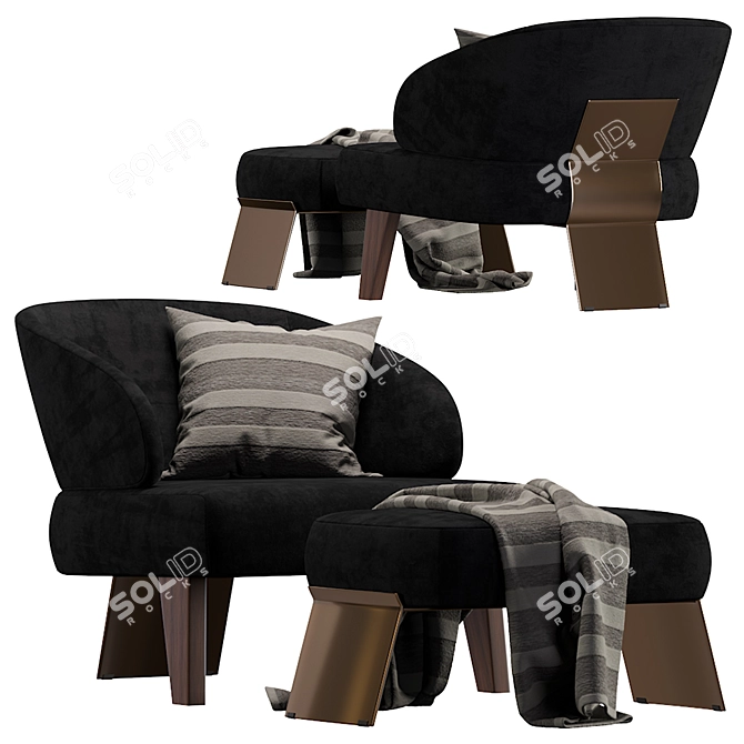 Modern Elegance: Reeves Large Armchair 3D model image 1