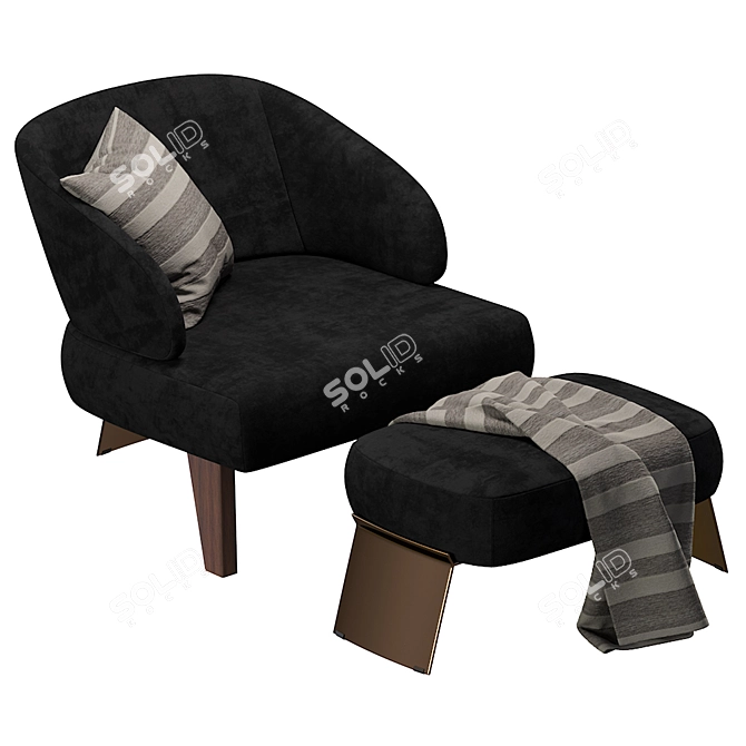 Modern Elegance: Reeves Large Armchair 3D model image 3