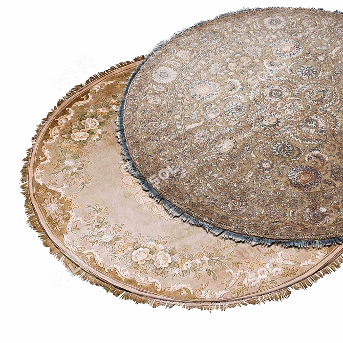 Cozy Circles: Round Rugs 014 3D model image 2