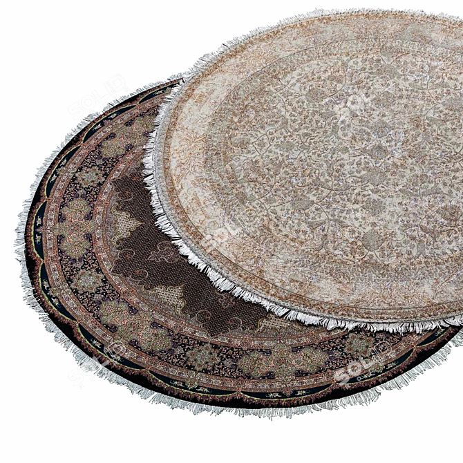  Modern Round Rugs Collection 3D model image 2