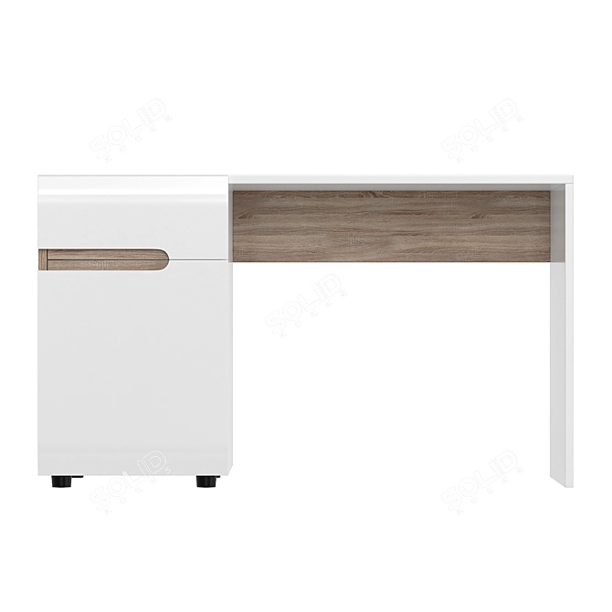 Minimalist Linate Writing Desk - Stylish and Functional 3D model image 2