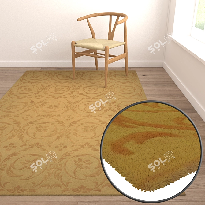 Luxury Carpet Set: High-Quality Textures for Stunning Renders 3D model image 5