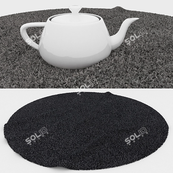 Round Carpets Set 188: Versatile Rug Collection for V-Ray and Corona 3D model image 3