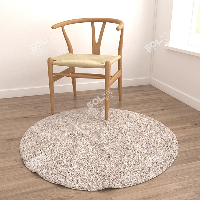 Round Carpets Set 188: Versatile Rug Collection for V-Ray and Corona 3D model image 4