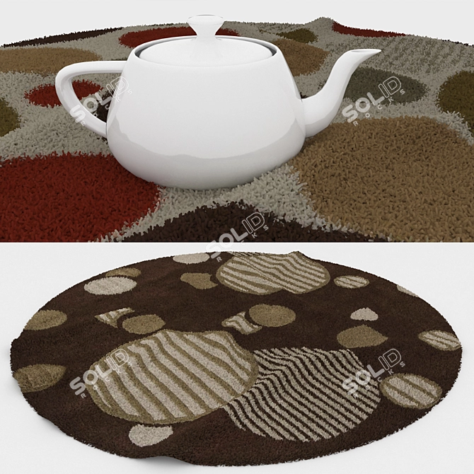 Round Carpets Set: Versatile and Realistic 3D model image 3