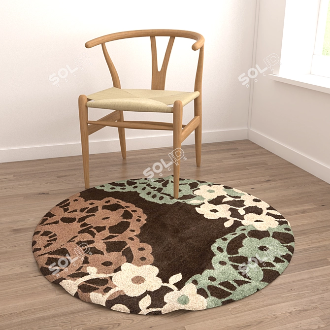 Versatile Round Carpets Set 3D model image 4