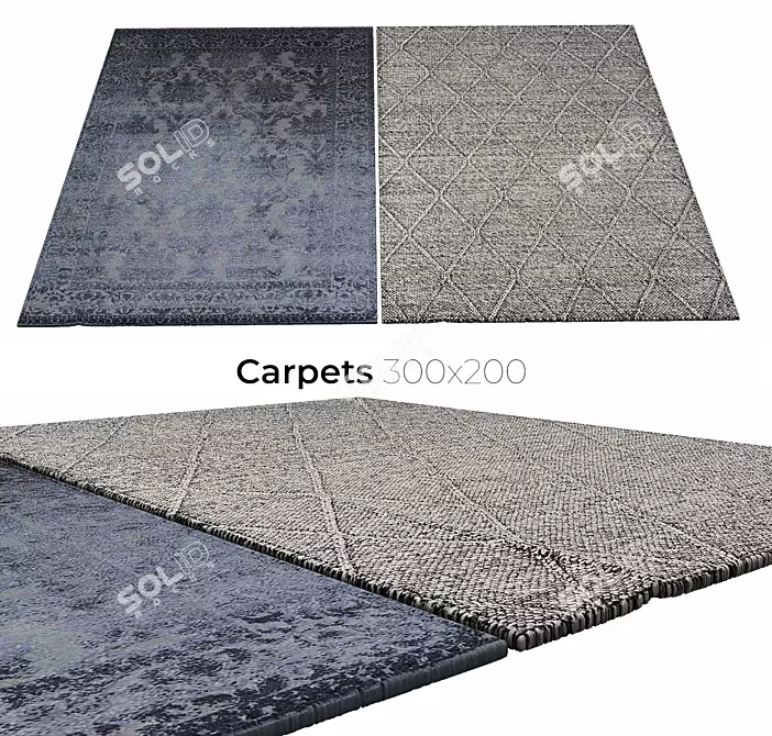 Stylish Interior Carpets 3D model image 1